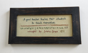 1872 Hand-Stitched Sampler by Idona Grace - Smithsonian American History Museum
