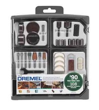 NEW 90 Value Sealed Dremel 108 Piece Accessory Kit  Storage Case 708-01