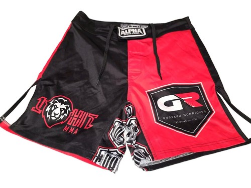 🔥Alpha Black Label JuJitsu Shorts MMA Boxing Fighting Muay Thai Kick Boxing