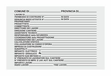CARTELLO SEGNALETICO -cartello per cantieri concessione edilizia- pericolo