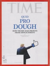 Time December 16, 2019 Quid Pro Dough - How Trump 2020 Profits From Impeachment 