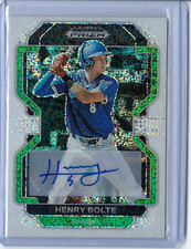 2022 Panini Prizm Draft Picks Henry Bolte White Sparkle Auto 1/1 #PDP56 Oakland!