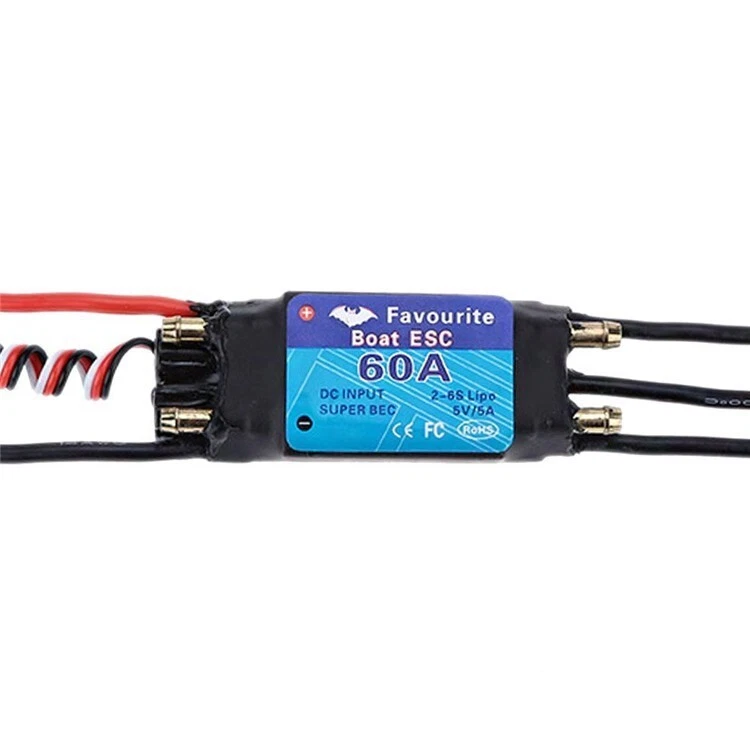 60A Brushless Senseless RC Boat 6S/24V ESC Speed Controller Waterproof 5V/5A   - Image 4 of 4