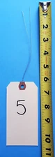 Size 5 Manila Inventory Shipping Hang Tags with Wire 2 3/8" x 4 3/4" Wired Tags