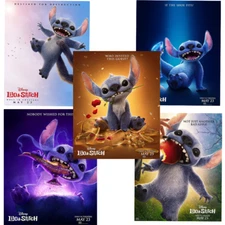 Disney Lilo & Stitch 11" x 17" Collector's Movie Posters ( Set of 5) 2025 Movie