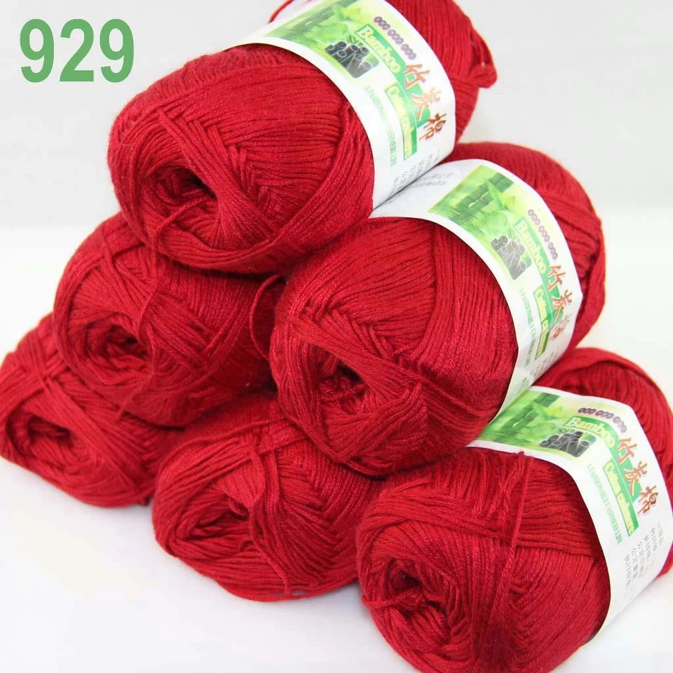 Sale Lot 6SkeinsX50g Soft Bamboo Cotton Baby Wrap Hand Knitting Crochet Yarn 929 - Image 3 of 4