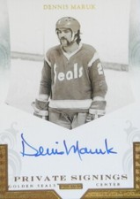 11-12 panini private signings dennis maruk golden seals autograph auto dm