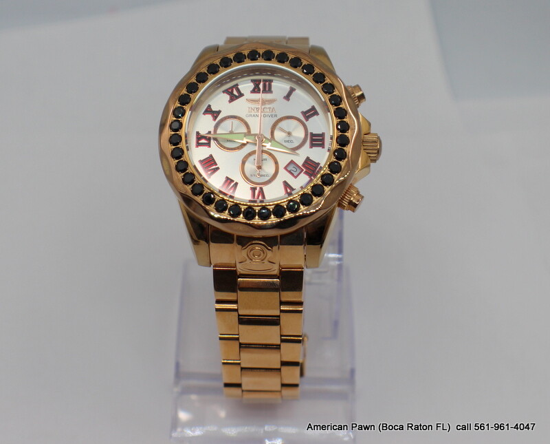 Invicta Watch 14537 Grand Diver Rose Gold 47mm Quartz Swiss Chrono