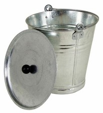 Zinkeimer 12L mit Deckel Zink Eimer Blumenkübel Wassereimer Metalleimer verzinkt