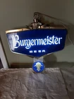 Vintage BURGERMEISTER ON TAP Beer Pub Sign Lighted and Rotates