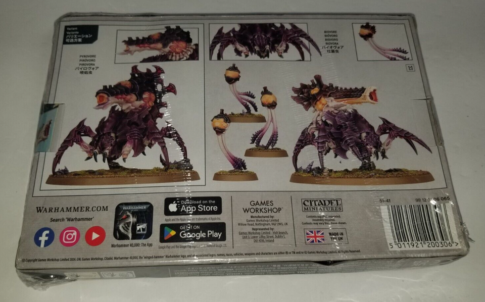 Games Workshop Warhammer 40,000 - Tyranides : Biovore / Pyrovore + 3 Mines Spores, Figurine Assemblage