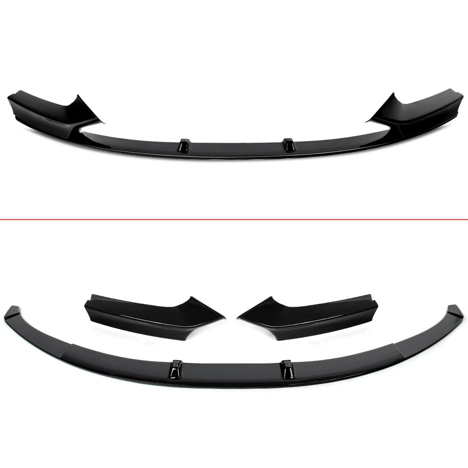 Stain Black Front Lower Lip Splitter For BMW F22 F23 235i 240i M-Sport 2014-2020 - Изображение 3 из 4