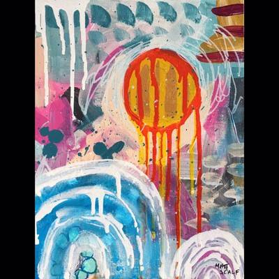 Matt Scalf Abstract ORIGINAL PAINTING 9x12 Modern Contemporary Expressionism