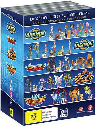 Digimon Digital Monsters 20th Anniversary Collection Season 1-5 DVD (Region 4) - Picture 1 of 1