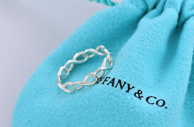 Tiffany & Co. Infinity Silver Narrow Endless Ring Band Size 5 | eBay