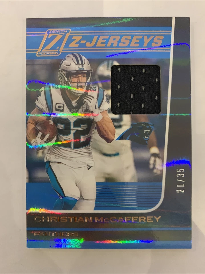 Panini Zenith Football Christian McCaffrey /35 Z-Jerseys SSP Prizm 2020 - Image 4 of 4