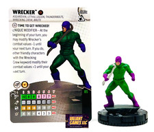 Marvel Heroclix Wrecker #010c con juego de cartas Smash and Destroy