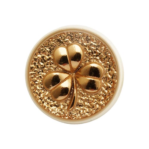 5pcs Clover Embossed Metal Buttons Vintage Style for Clothing Crafts Sewing DIY - Picture 7 of 9