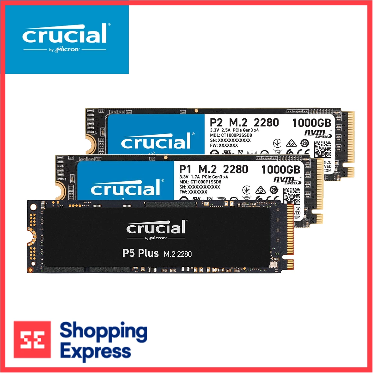 Crucial 1TB 2TB 500GB 250GB P5 P5 P2 P1 BX500 MX500 Series 2.5