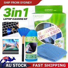 3 in 1 Laptop Cleaning Kit Monitor TV PC LED LCD Screen Cleaner Cloth Brush