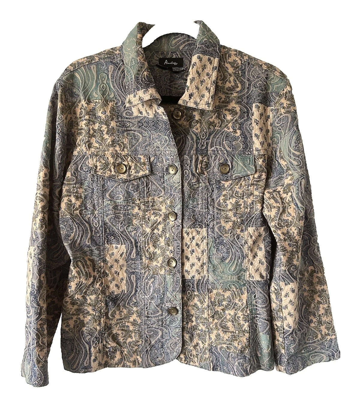 Tamaño Regular Floral Analog abrigos, chaquetas y chalecos para Mujeres