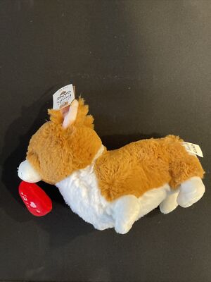 Ganz Queenie HV9480  Corgi Dog with Furever Love Heart   11'' plush  New NWT