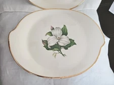 American Limoges China Glamour Trillium 22K 12" 2 Oval Serving Platters G-410