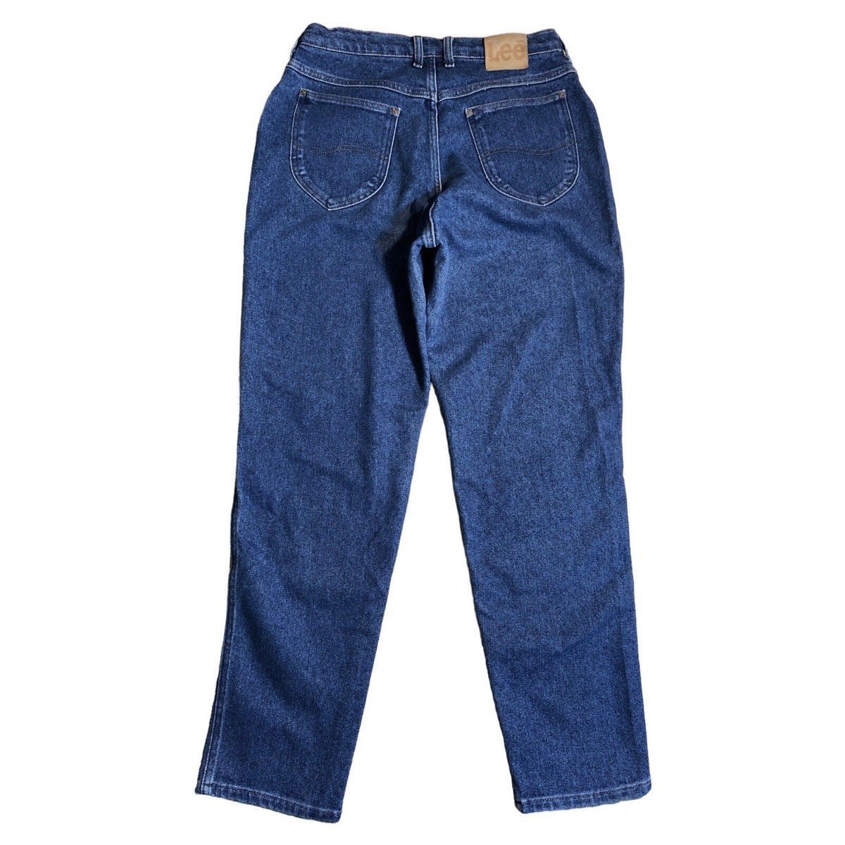 VTG Lee Taper Jeans Womens Tag 14 X Inseam Blue Denim Hi Rise - Main Image