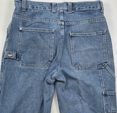 VTG Dtek Men's Carpenter Jeans 33x27 Blue Pants Baggy Loose Hip Hop Skater Y2K