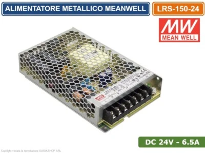 MEAN WELL ALIMENTATORE SWITCHING MEANWELL 150W 24VDC 6.5A 115/230VAC DOPPIA USCITA