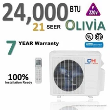 Cooper & Hunter 24000 BTU Mini Split Air Conditioner Heat Pump 21 Seer 220v