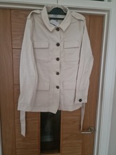 Great Plains Cotton Summer Cream Jacket Size Uk 12 Medium