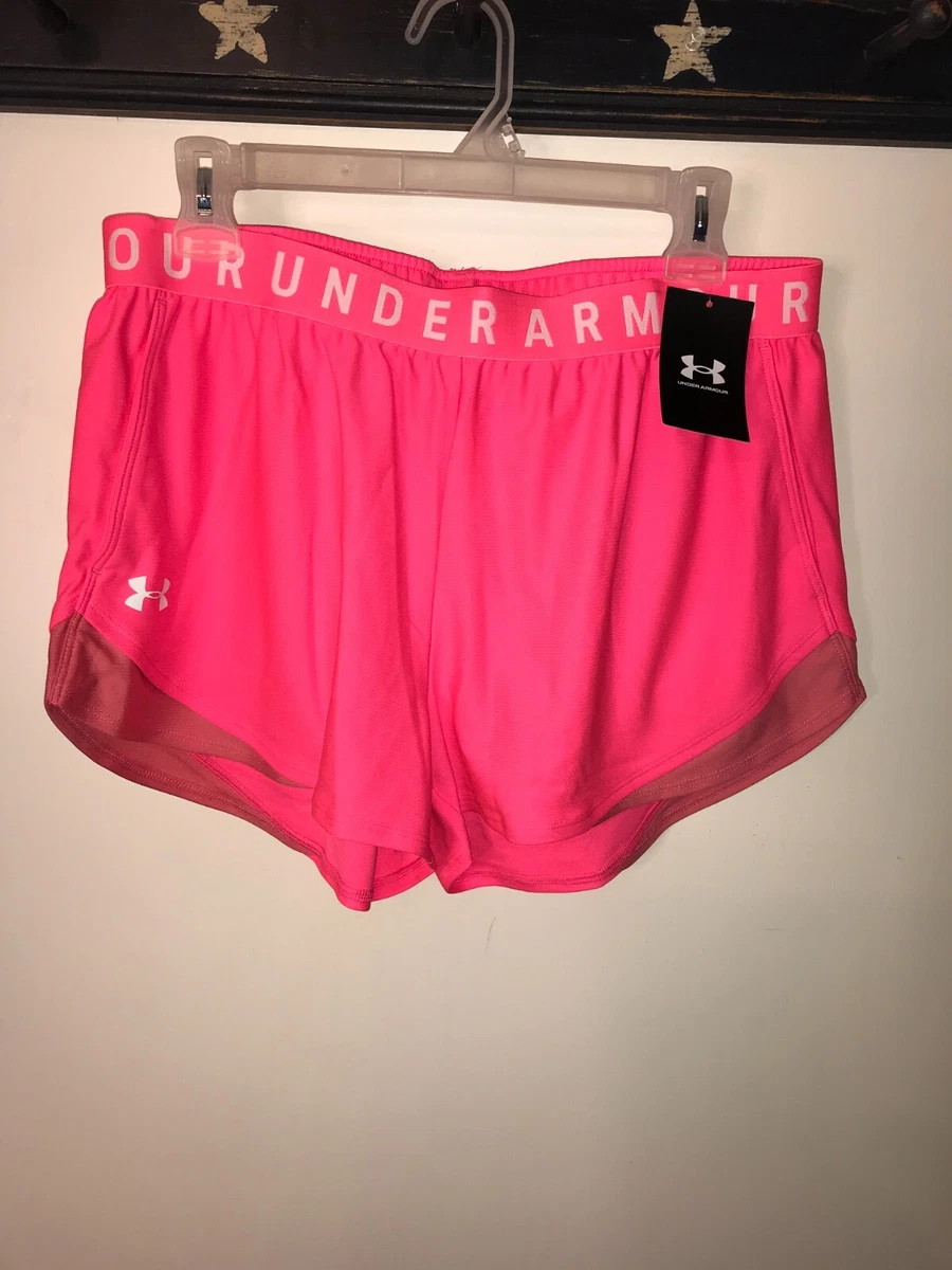 Under Armour Women s Play Up 3.0 Athletic Shorts LG Neon Pink NWT