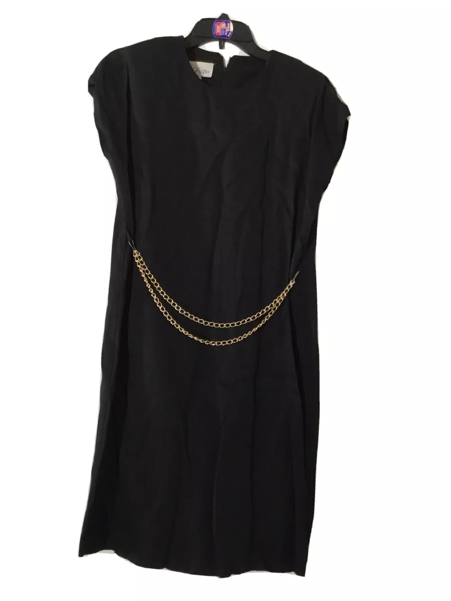 Black dress hot sale with gold accents