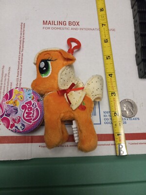 Aurora My Little Pony APPLEJACK Plush Keychain 5'' Clip-On 2014 Hasbro NEW