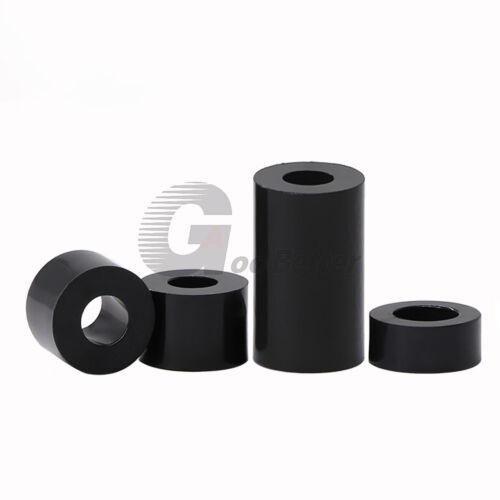 Espaciadores de nailon Standoff ID 10 mm / OD 16 mm plástico negro ABS lavadora manga redonda - Imagen 5 de 9
