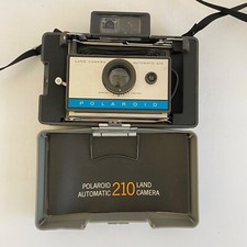 Vintage Polaroid Automatic 210 Land Camera with Hard Case, Strap  Manual