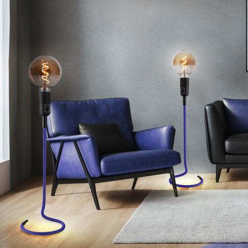 Lampada Lava Retrò Blu Verde 42 Cm – G9 25W Con Interruttore A Cavo, Base In Alluminio Argentato, Effetto Glow Caldo, Lampadina Inclusa, Regalo Originale