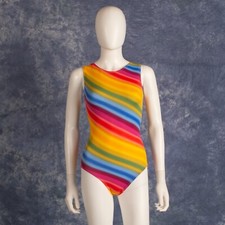 Girls Colorful Striped Leotard 12