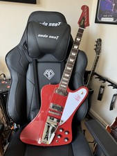 Epiphone 1963 Firebird V Maestro Vibrola Ember Red W/ Deluxe Hardshell Case