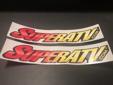 Superatv Racing Decals Stickers 1.75x8 Offroad 2pc Set Overland Utv Quad