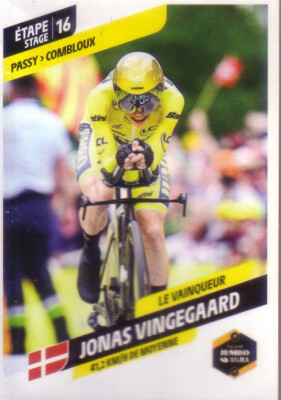 PANINI TOUR DE FRANCE 2023 JONAS VINGEGAARD STAGE 16 STICKER # T16