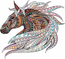 Patterned Horse Decal Sticker 3m Usa Made Truck Helmet Vehicle Window Wall Car