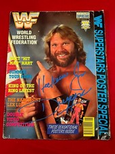 WWF WWE Huge Poster Magazine Vol 4 No 6 Hacksaw Jim Duggan European Autographed