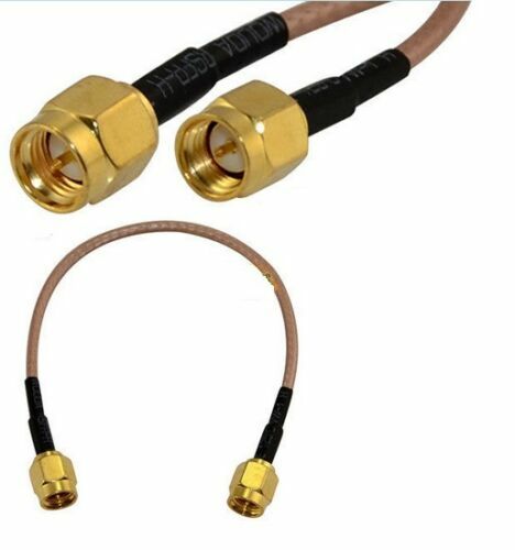 30CM SMA Male Plug To SMA Male Plug Jumper Pigtail Cable RG316 UK Seller - Afbeelding 1 van 5