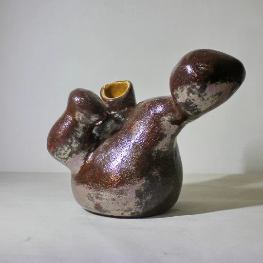 Boxing lover gifts. Bust flower vase. Designer vase. Minimalist sculpture.
