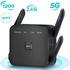 WiFi Range Extender Signal Booster 1200Mbps Wireless Network Repeater Dual Band