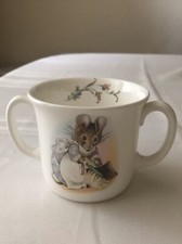Beatrix Potter Child's Cup 1986 Hunca Munca Mouse Royal Albert 2 Handled Mug