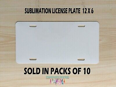 Sublimation License Plate Blanks 6” X 12” Size 2 Pack 