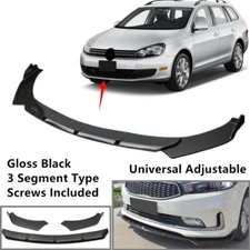 Add-on Universal Adjustable Fit For VW Jetta 11-14 Front Lip Spoiler Splitter 